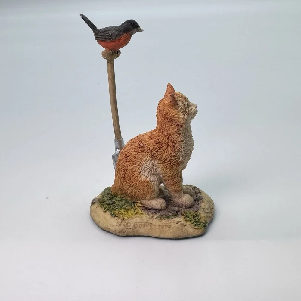 2 Lowell Davis Cat Figurines Happy Anniversary & Sticks And Stones Picnic Shovel